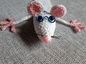 Lesezeichen gehäkelt "Leseratte" - jedes Teil ein Unikat - Bild 1 von 3