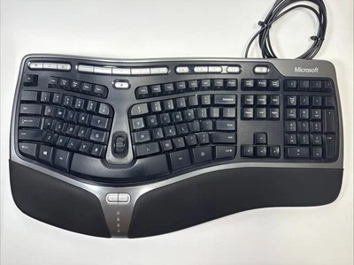 Microsoft Natural Ergonomic Keyboard 4000 v1 USB Wired KU-0462 - Image 1 of 4