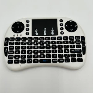 Mini Wireless Keyboard with Touchpad & USB Receiver – White 2.4GHz Portable Remo - Picture 1 of 6