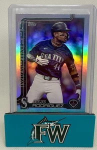 2025 Topps Series 1 Julio Rodriguez #266 Rainbow Foilboard Mariners - Bild 1 von 2