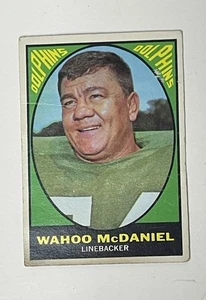 LEGGI DESCRIZIONE 1967 Topps Football Card #82 Wahoo McDaniel-Miami Dolphins RC - Foto 1 di 13