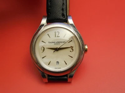 RELÓGIO BAUME MERCIER 18K DIAMANTE/AÇO 30MM LLEA COM DATA - Imagem 1 de 4