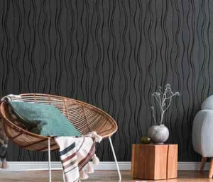 13191-30 Erismann Charcoal glitter Wallpaper - Picture 1 of 6