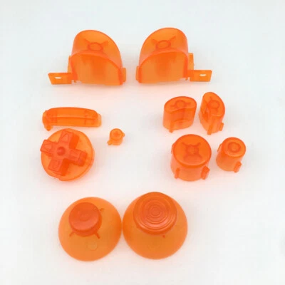 Clear Orange ABXYZ/LR Buttons+Analog ThumbSticks D-pad for Nintendo Gamecube NGC - Image 1 of 4