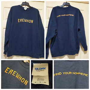 Erewhon Sweatshirt Herren XL Blau Gold Pullover Los Angeles LA Luxus Lebensmittelgeschäft - Bild 1 von 15