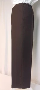 SilkLand Woman's Sz. 20W Brown Silk Pants,  Lined,  Ankle Buttons,  Dry Cleaned - Picture 1 of 15