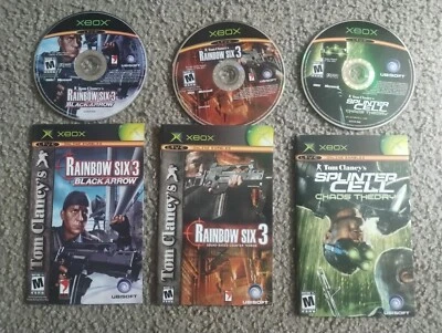 Xbox Tom Clancy's lot rainbow six 3, splinter cell-chaos theory NO BOX. GREAT - Image 1 of 4