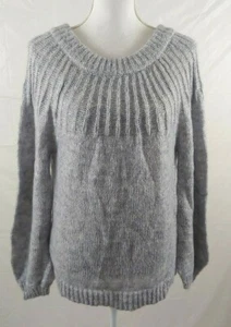 LC Lauren Conrad Womens Sweater Small Gray Open Back Crew Neck Pullover - Picture 1 of 6