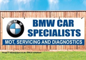 BMW Specialist car garage workshop sign banner SIGN PVC with Eyelets - Picture 1 of 1