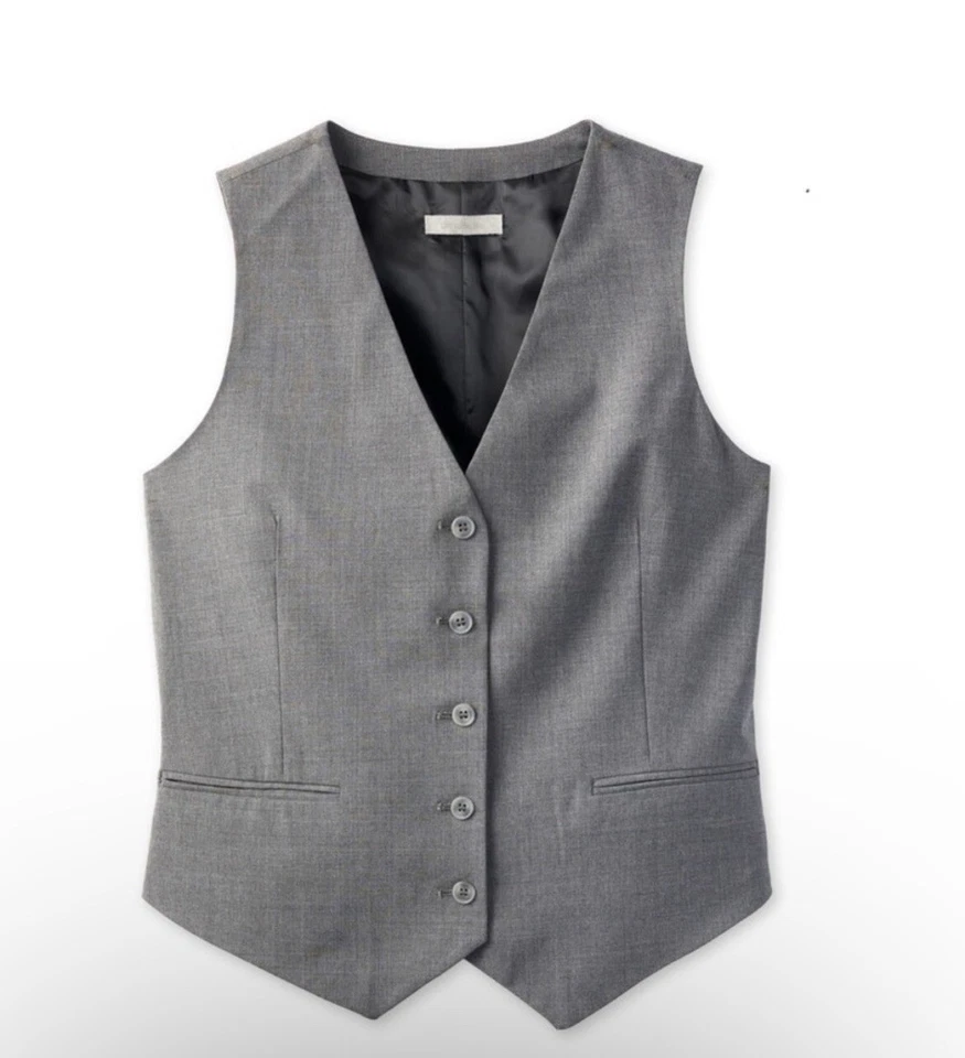 Outerknown 女式 Parker 背心灰色大号全新带标签 — 第 1/4 张图片