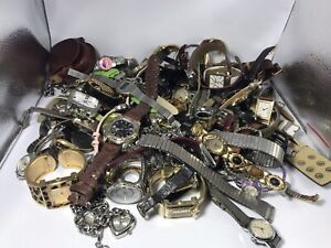Vintage To Now Watch Lot For Parts Or Repair 7lb 3oz Mens And Womans 