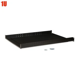 1U 19" Server Shelf Shelves 4-Post Rack Mount Adjustable 22" - 40" Depth Steel - Picture 1 of 8