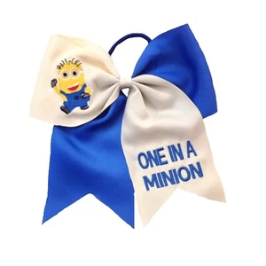 Minions Inspired Embroidered Grosgrain 6 inches Ponytail - NEW - Picture 1 of 1