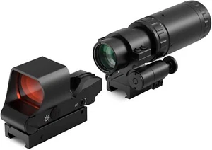 Kit Mirino reflex RS-30 a punto rosso con reticolo multiplo M37 1.5X-5X Fucile - Foto 1 di 7
