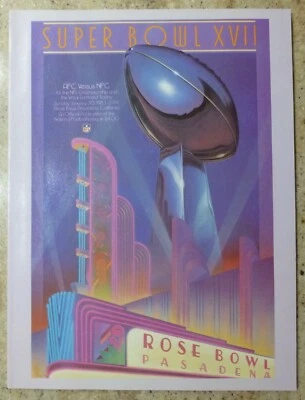 1983 SUPER BOWL XVII -  PROGRAM - DOLPHINS VS REDSKINS - Image 1 of 3