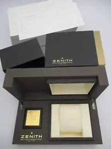 ZENITH Watch & Chronograph Box Set with Open Guarantee Card Request Coupon Only - Picture 1 of 17