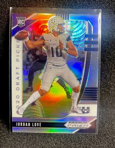 2020 Prizm Draft Picks Jordan Love Silver RC Prizm #148 Rookie - Packers Utah St