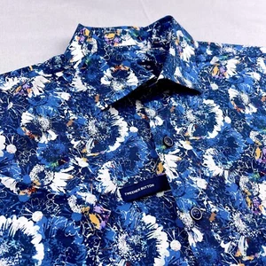 Johnnie O Top Shelf Floral Colorful Print Cotton Short Sleeve Shirt Medium $138 - Picture 1 of 7