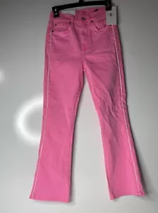Neu mit Etikett 7 For All Mankind rosa hochtaillierte schmale Kickjeans Gr. 24 rosa - Bild 1 von 9