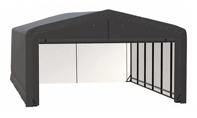 ShelterTube Wind and Snow-Load Rated Garage, 20x27x12 Gray - Image 1 of 4