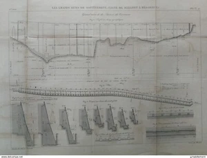 ANNALES PONTS et CHAUSSEES (DEP 34) - Les grands murs de souténement - 1887 - Imagen 1 de 5