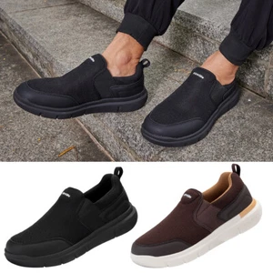FitVille Men Extra Wide Slip on Walking Shoes Lightweight Non-Slip Casual Loafer - Picture 1 of 35