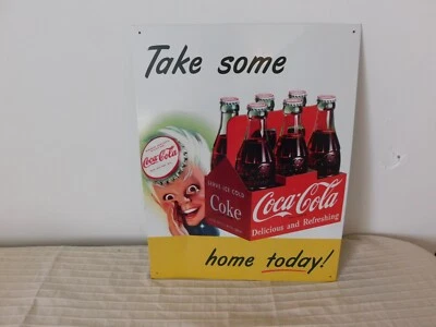 Coca-Cola Steel Retro Advertising Sign Sprite Boy Take Some Home Today 16x12" - Image 1 of 4