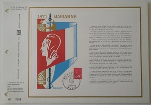 Feuillet CEF 1er jour 154 1971 Marianne de Bequet 0.50 - Picture 1 of 1