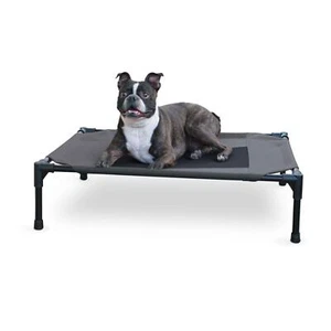 K&H Pet Original Pet Cot Elevated Pet Bed Medium Charcoal/Black 25" x 32" x 7" 1 - Picture 1 of 1