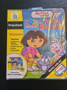 Leap Frog My First LeapPad  Dora The Explorer To The Rescue Book & Cartridge - Picture 1 of 20