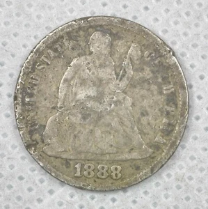 Moneda de diez centavos libertad sentada 1888 - plata - Imagen 1 de 2