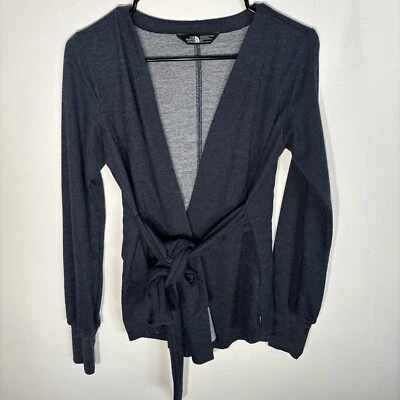The North Face Womens SP Cardigan Long Sleeve Belted Sweater Blue - Image 1 of 4