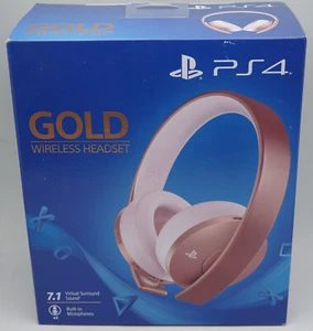 Nuevos auriculares Sony Playstation 4 PS4 dorados oro rosa - Imagen 1 de 4
