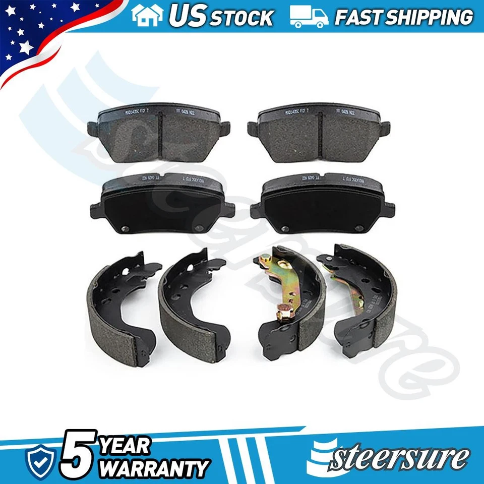 Juego de pastillas de freno de disco delanteras traseras zapata de freno de tambor para Nissan Micra 2005-2007 Foto 1 de 4