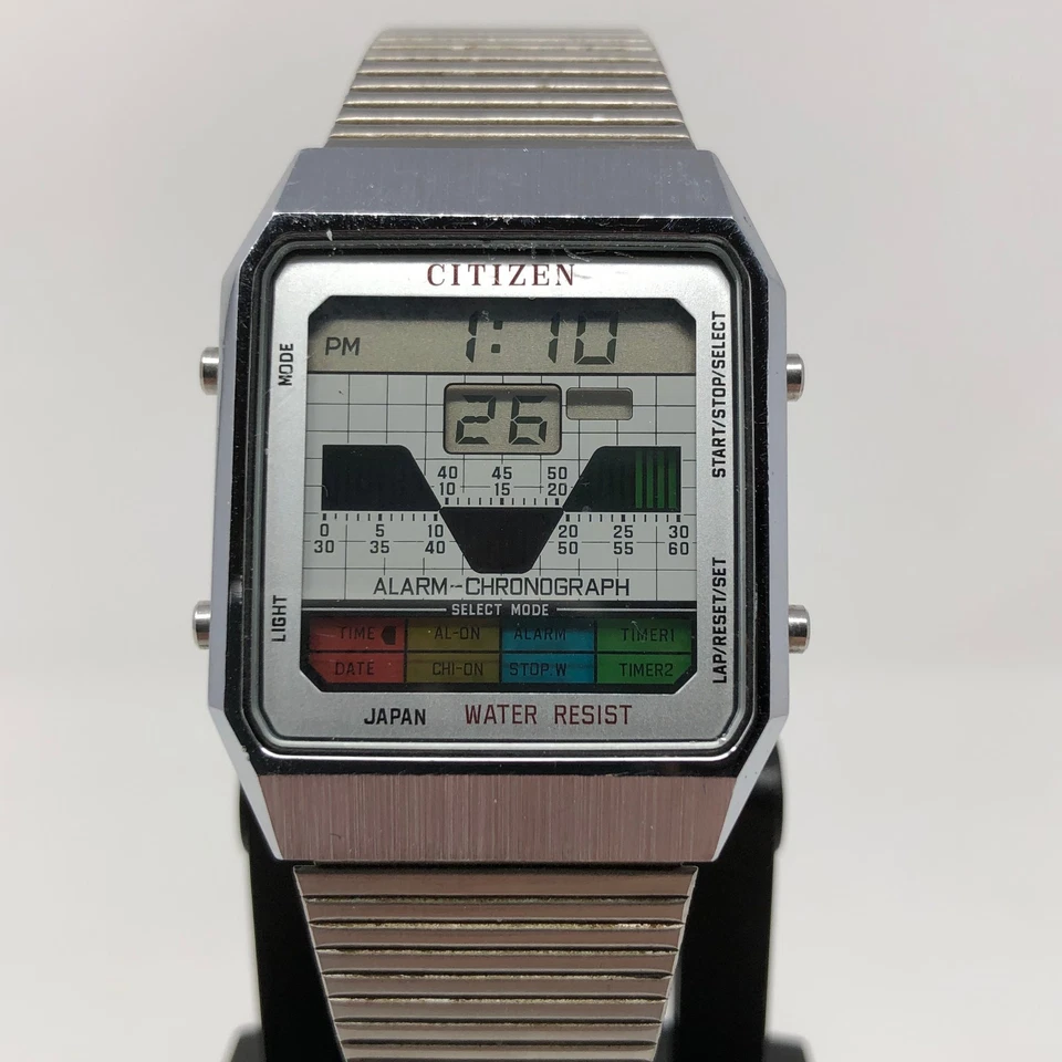 Reloj Digital Citizen DQ-5012 D040-086341 Banda Original Usado en Excelente Condición Alarma Cronógrafo FUNCIONA Foto 1 de 4