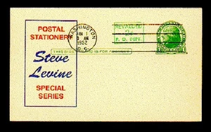 UX39 POSTAL CARD - STEVE LEVINE CACHET - Picture 1 of 2