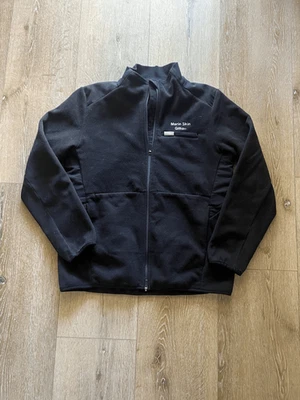 FIGS On Shift 抓绒夹克 黑色全拉链医用小高领女式大号 — 第 1/3 张图片