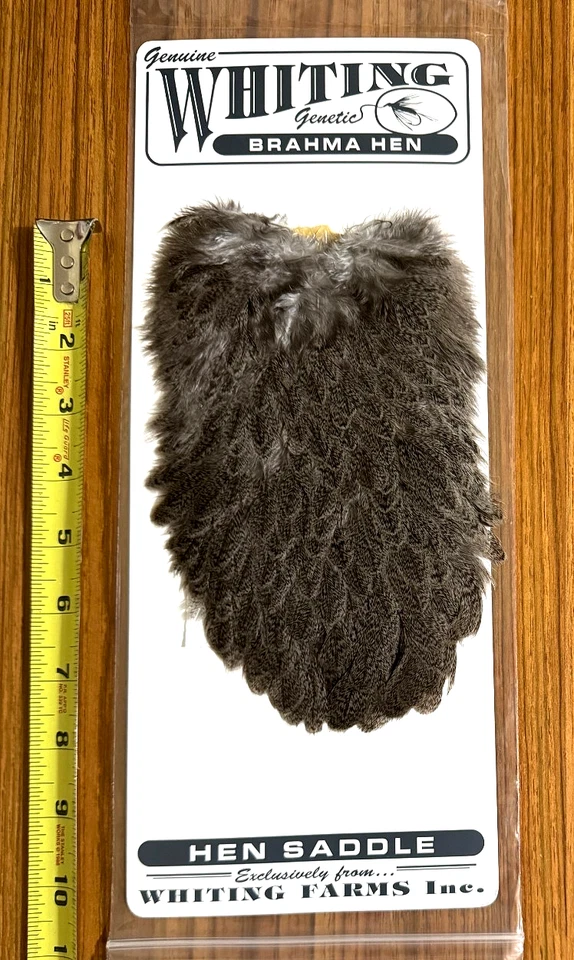 Whiting Brahma Hen Saddle Mottled Grey Fly Tying