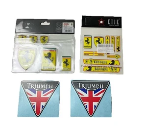 Lot Of Racing Decal Stickers Ferrari Triumph Sets Official And Funs - Picture 1 of 3