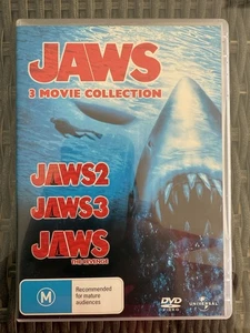 JAWS 2/JAWS 3/JAWS: THE REVENGE DVD SET 3-MOVIE COLLECTION (3-DISC SET) RARE OOP - Picture 1 of 6