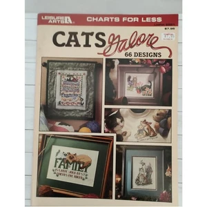 Leisure Arts Cats Galore Cross Stitch Pattern Kittens, Alphabet,  - Picture 1 of 5