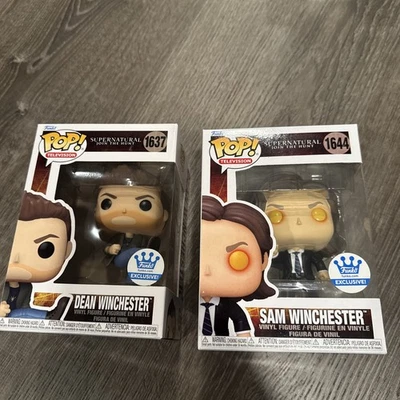 Funko pop! Dean & Sam Winchester Funko Shop Set Exclusivo 1637/1644 Raro COMO NUEVO Foto 1 de 4