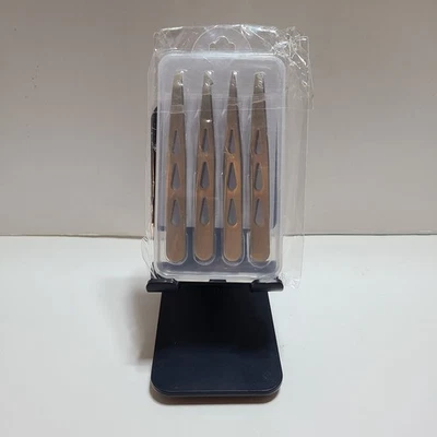 Juego de 4 clips faciales de acero inoxidable con puntas rectas e inclinadas. Foto 1 de 4