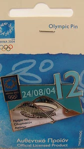 12th TWELFTH DAY OF THE GAMES WITH OLYMPIC STADIUM - ATHENS 2004 OLYMPIC PIN - Picture 1 of 1