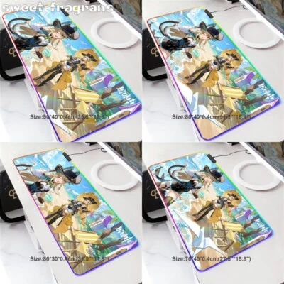 Genshin Impact Kirara & Navia Anime Girl RGB Large Mouse Pad Keyboard Play Mat - Image 1 of 4