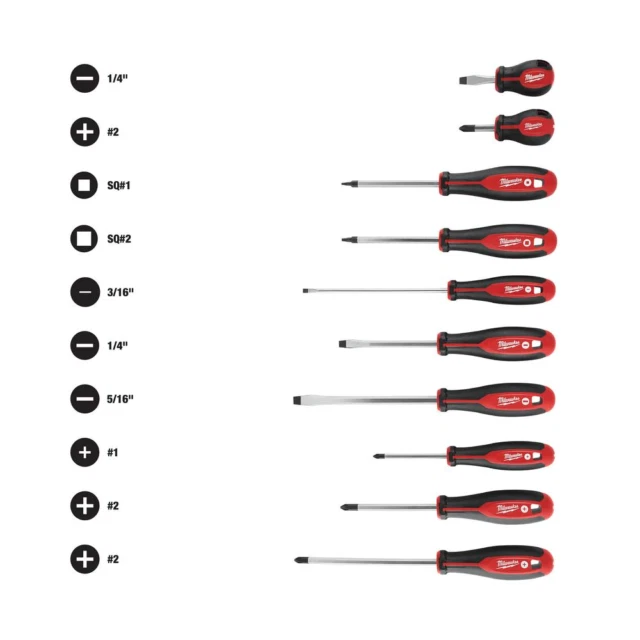 Milwaukee 48-22-2710 Screwdriver Set - 10 Piece
