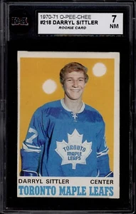 1970-71 OPC #218 DARRYL SITTLER ROOKIE CARD KSA 7 NEAR MINT - Picture 1 of 2