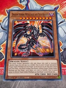 Yu Gi Oh Karte Dunkler Drache Metallic mit roten Augen HAC1-FR017 - Bild 1 von 1