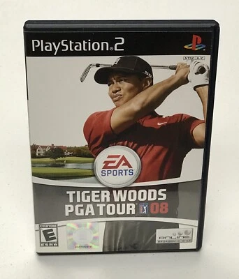 Tiger Woods PGA Tour 08,  Playstation 2 PS2 & Instruction Booklet, Scratch Free - Image 1 of 4
