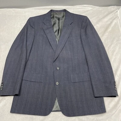 Винтажный Christian Dior Monsieur Blazer Sport пальто костюм куртка 42R темно-синий в полоску - Изображение 1 из 4
